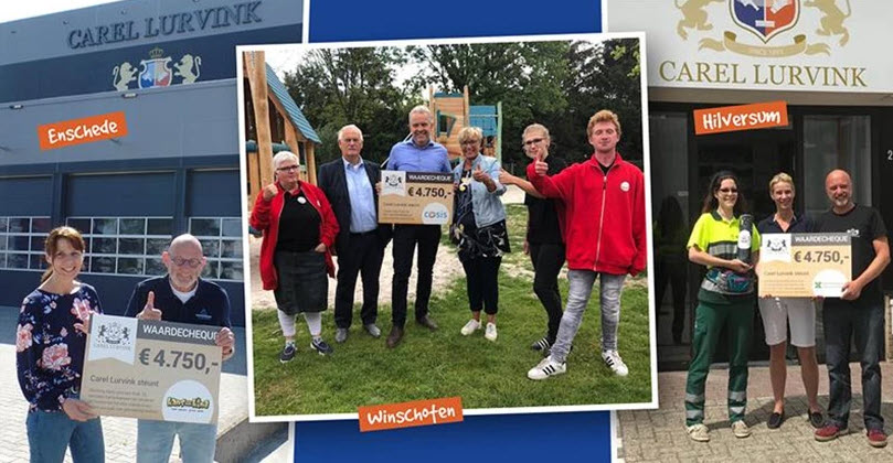 Gasten jubileumfeest Carel Lurvink doneren ruim 14.000 euro aan goede doelen