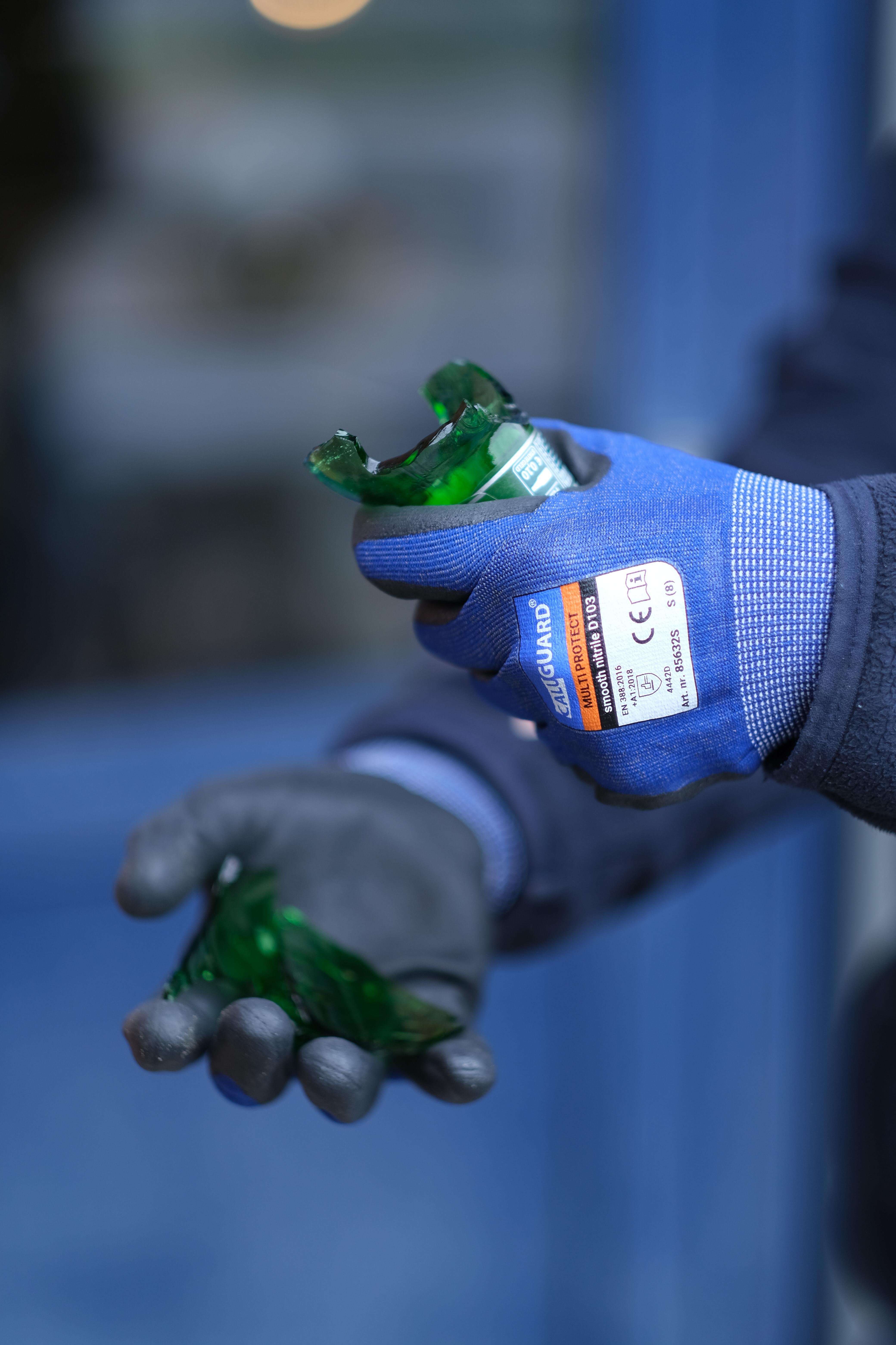 CaluGuard werkhandschoenen met glasscherven-