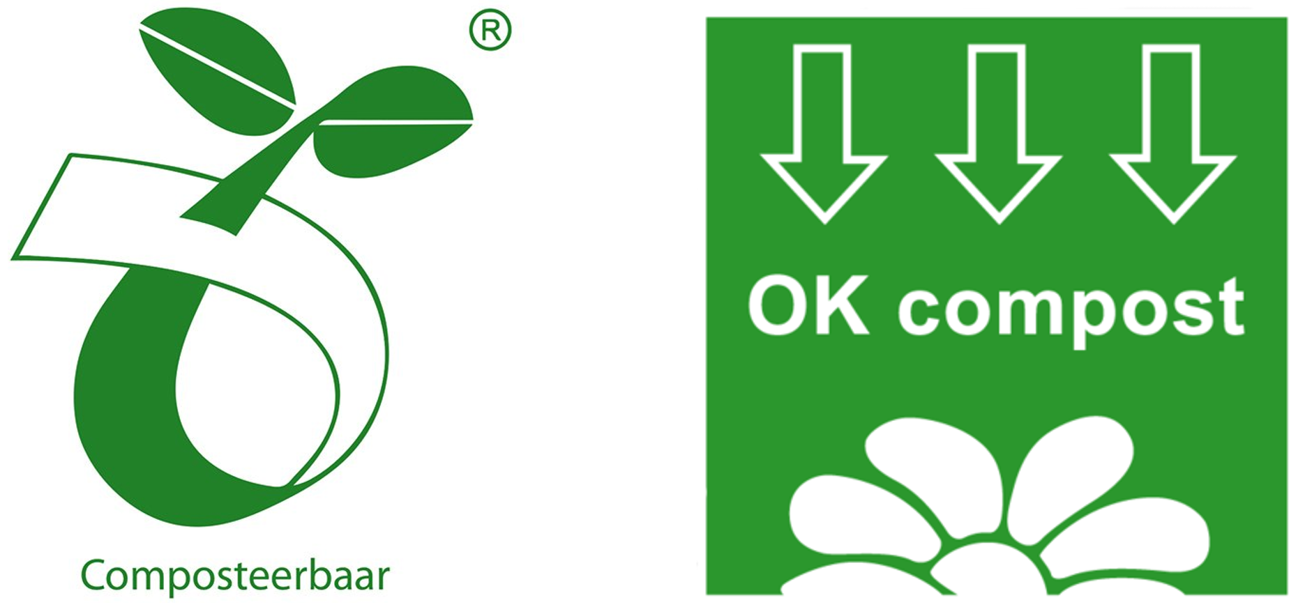 Kiemplant en OK compost logo