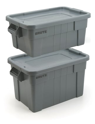 Robuuste opbergbox met deksel 75,5ltr grijs 