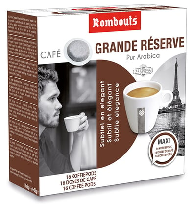 Rombouts koffiepods Grande Reserve 10st 123 Spresso systeem