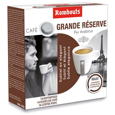 Rombouts koffiepods Grande Reserve 10st 123 Spresso systeem