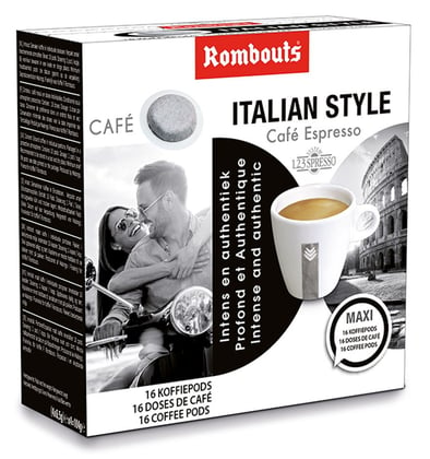 Rombouts 123 Spresso koffiepods Italian Style 16st