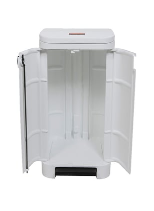 Rubbermaid Step On Best verrijdbare pedaalemmer  gedempt deksel wit 100ltr 
