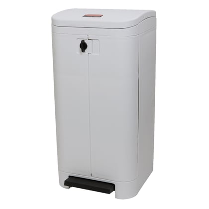 Rubbermaid Step On Best verrijdbare pedaalemmer  gedempt deksel wit 100ltr 