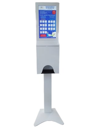 CaluClean standaard wit voor wandmodel handdesinfectiezuil LCD scherm