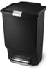 Simplehuman pedaalemmer 45ltr zwart kunststof