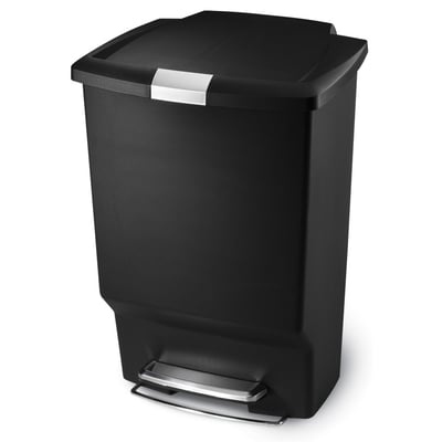 Simplehuman pedaalemmer 45ltr zwart kunststof