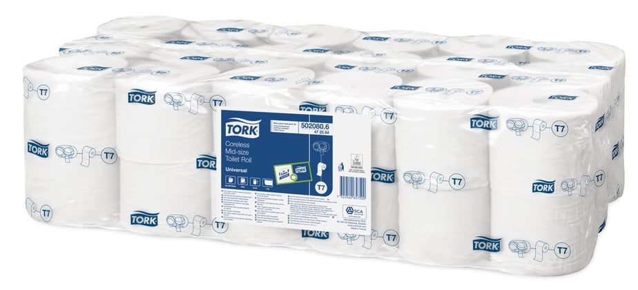 Tork Mid-size toiletrol zonder huls 1lgs 36 rollen 1300 vellen