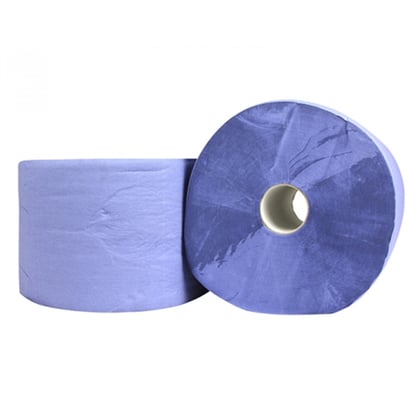 Industrierol verlijmd blauw 3lgs 22cm