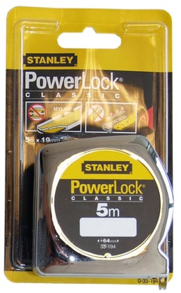 Stanley Rolbandmaat mylar powerlock 5mtr