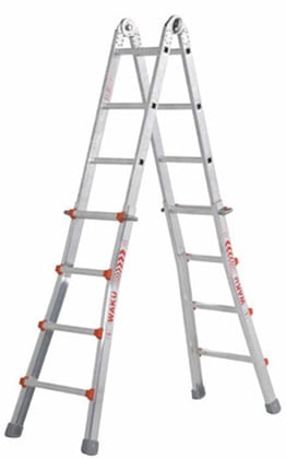 Waku telescoopladder 4x3 sporten tot 3,1mtr 