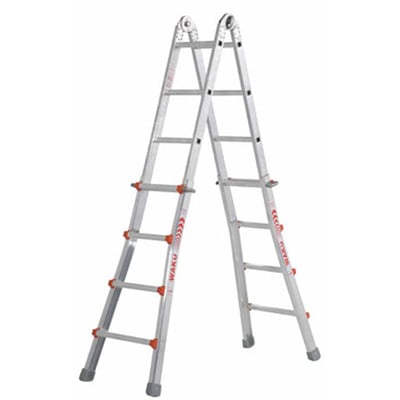 Waku telescoopladder 4x3 sporten tot 3,1mtr 