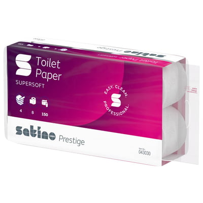 Satino Prestige supersoft toiletpapier 4lgs  8x150vel wit