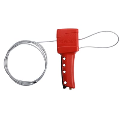 Brady kabelvergrendelingssysteem met  gecoate stalen kabel 2,44mtr