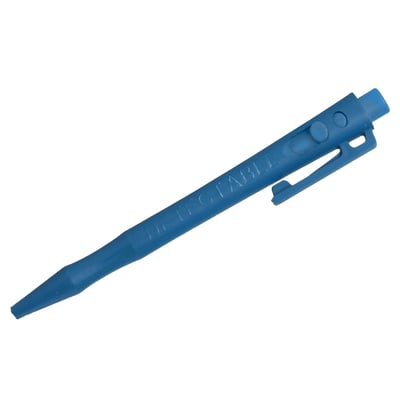 Detectamet Tufftip HD detecteerbare pen blauw met clip inkt blauw
