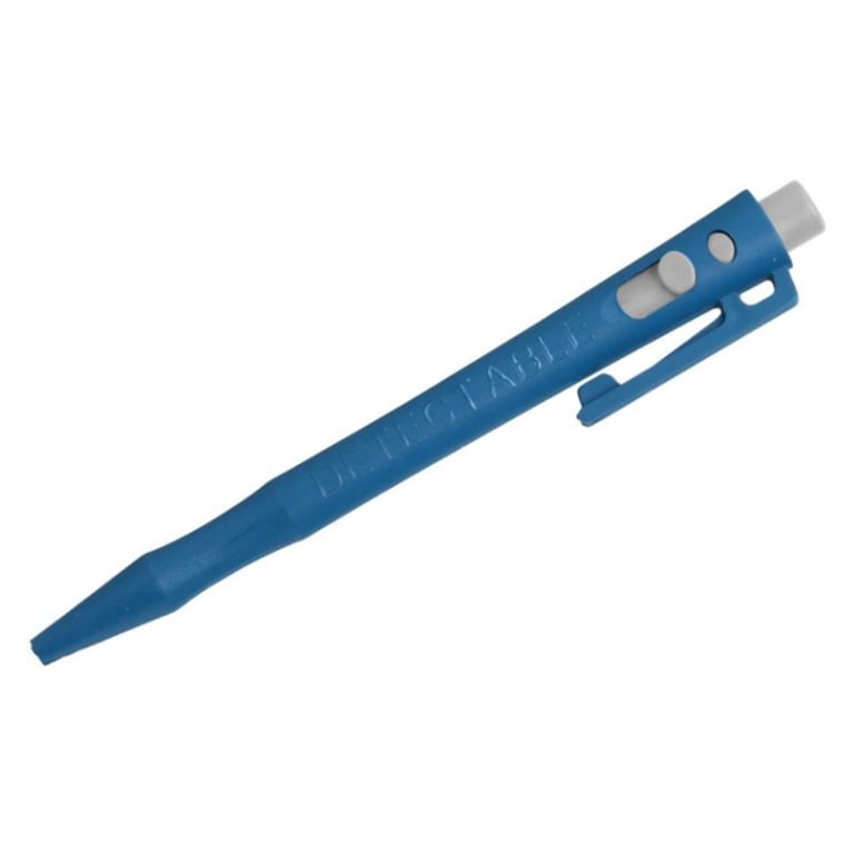Detectamet detecteerbare intrekbare gel pen blauw met blauwe inkt