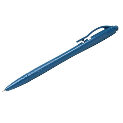 Detectamet detecteerbare intrekbare pen blauw met blauwe inkt