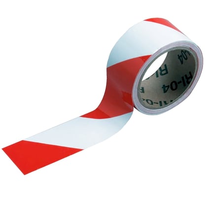Brady signaleringstape 50mm x 16,5mtr rood/wit