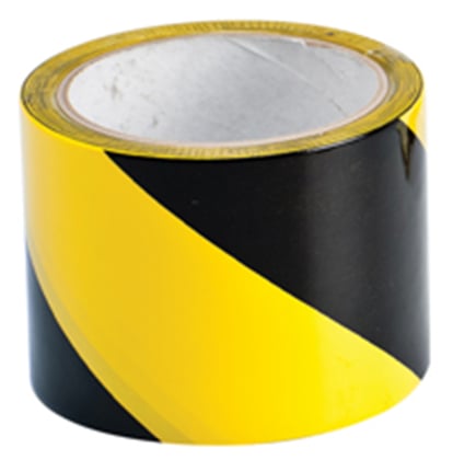 Brady signaleringstape geel zwart 75mm x 16,5mtr zelfklevend vinyl