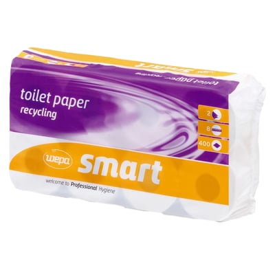 Wepa Smart toiletpapier wit recycling 2-laags 9,5x11cm 48x400 vel