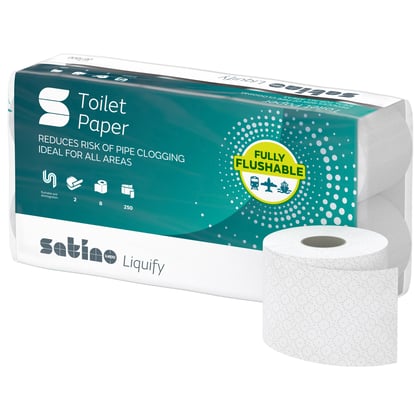 Satino Liquify toiletpapier kleine rollen 8x250 vel