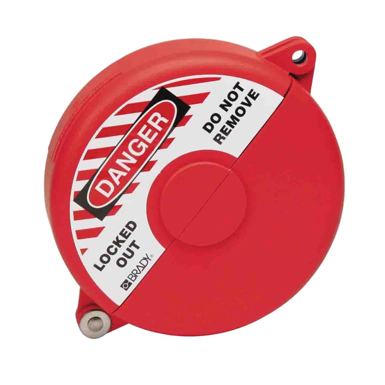 Brady vergrendelingssysteem voor handwielafsluiter polypropyleen 254-330,20mm rood
