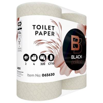 BlackSatino GreenGrow compact toiletpapier 2-lgs  9,6x12,1cm 320 vel 4 rollen