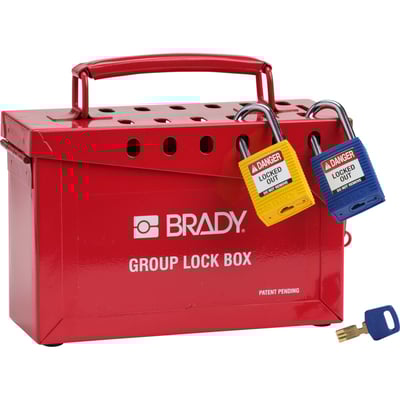 Brady 13 lock box red