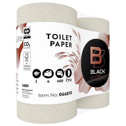 BlackSatino GreenGrow compact toiletpapier 2-lgs licht beige 10x4x400vel