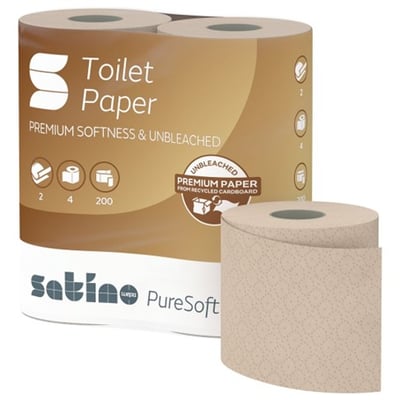 Satino PureSoft toiletpapier 2-lgs soft beige 4x 200 vel