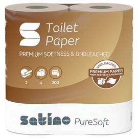 Satino PureSoft toiletpapier 2-lgs soft beige 4x 200 vel