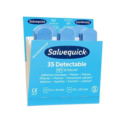 Salvequick detecteerbare pleisters navulling 35st 