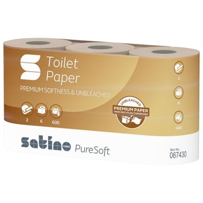 Satino PureSoft toiletpapier 2-lgs soft beige 6x 600vel