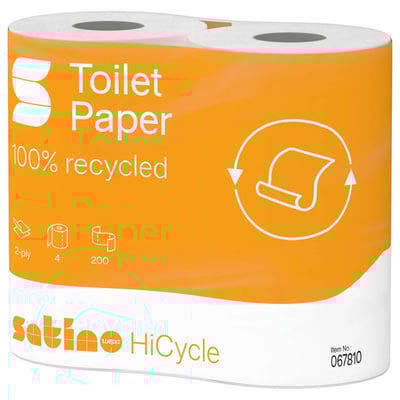Satino Hicycle toiletpapier 2-lgs wit 200vel 48rol