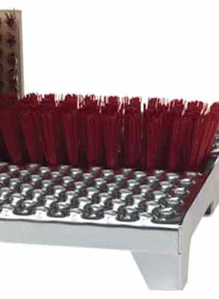 Vikan voetveegborstel gegalvaniseerd met harde rode pvc vezels