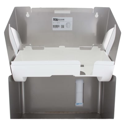 CaluClean RVS handdoekdispenser klein voor 250 tot 300 vel interfolded handdoeken
