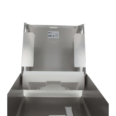 CaluClean RVS handdoekdispenser groot voor  750 vel interfolded handdoeken