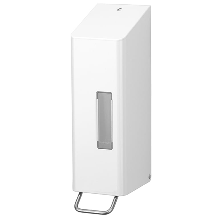 CaluClean RVS zeepdispenser gepoedercoat wit