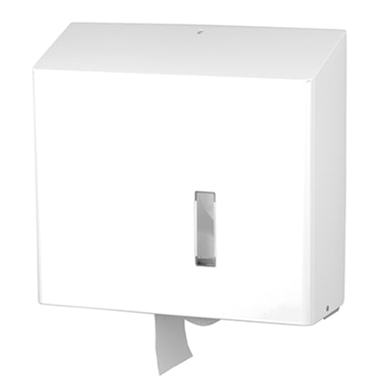 CaluClean toiletpapierdispenser RVS wit voor 4 standaard toiletrollen 