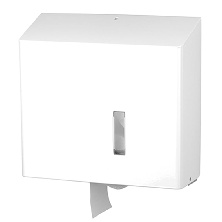 CaluClean toiletpapierdispenser RVS wit voor 4 standaard toiletrollen