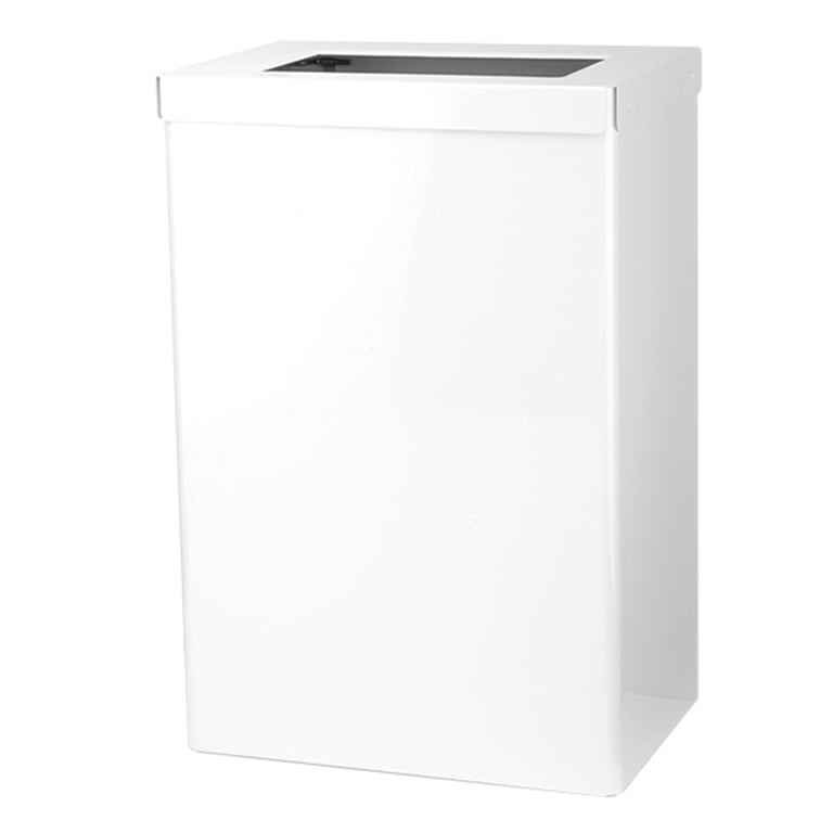 CaluClean wit gecoat RVS afvalbak 50ltr