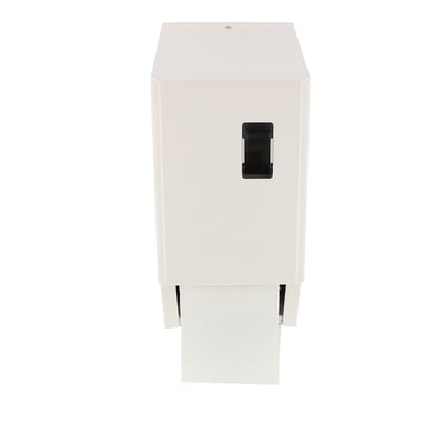 CaluClean wit gecoat RVS toiletpapierdispenser type 2 voor standaard toiletrollen