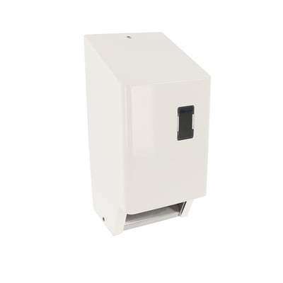 CaluClean wit gecoat RVS toiletpapierdispenser type 2 voor standaard toiletrollen