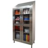 RVS legbordenkast met zichtvenster  950x500x1800mm