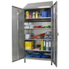 RVS legbordenkast met zichtvenster  950x500x1800mm