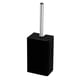 CaluClean RVS toiletborstelhouder wandmodel zwart met toiletborstel en kunststof lekbakje