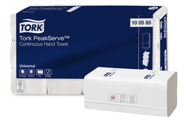 Tork PeakServe Continuous hand towel wit 12x410st
