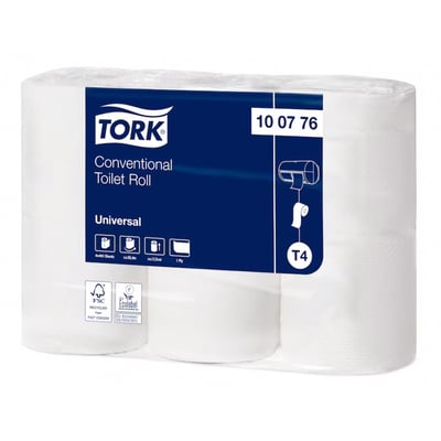 Tork T4 Traditioneel toiletpapier 1-lgs  6 rol wit
