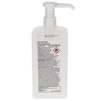 Soft Care Des E H5 fles en pomp handdesinfectiemiddel 500ml